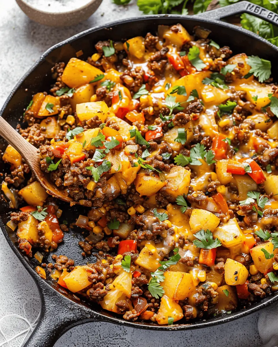 Mexican Ground Beef and Potato Skillet: Easy Family Dinner Delight