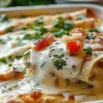 Chicken Enchiladas with Sour Cream White Sauce