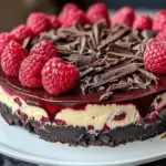 Dark Chocolate Raspberry Cheesecake