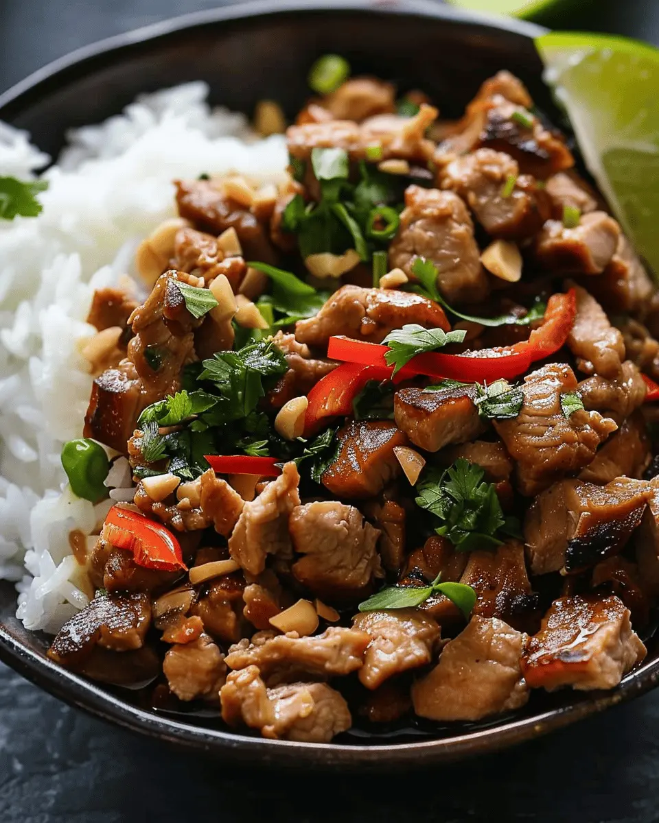 Ginger Lime Pork: Easy Zesty Delight with Coconut Rice Recipe