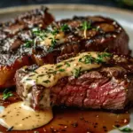 Juicy Steak with Creamy Garlic Sauce