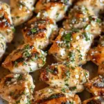 Ranch Garlic Parmesan Chicken Skewers