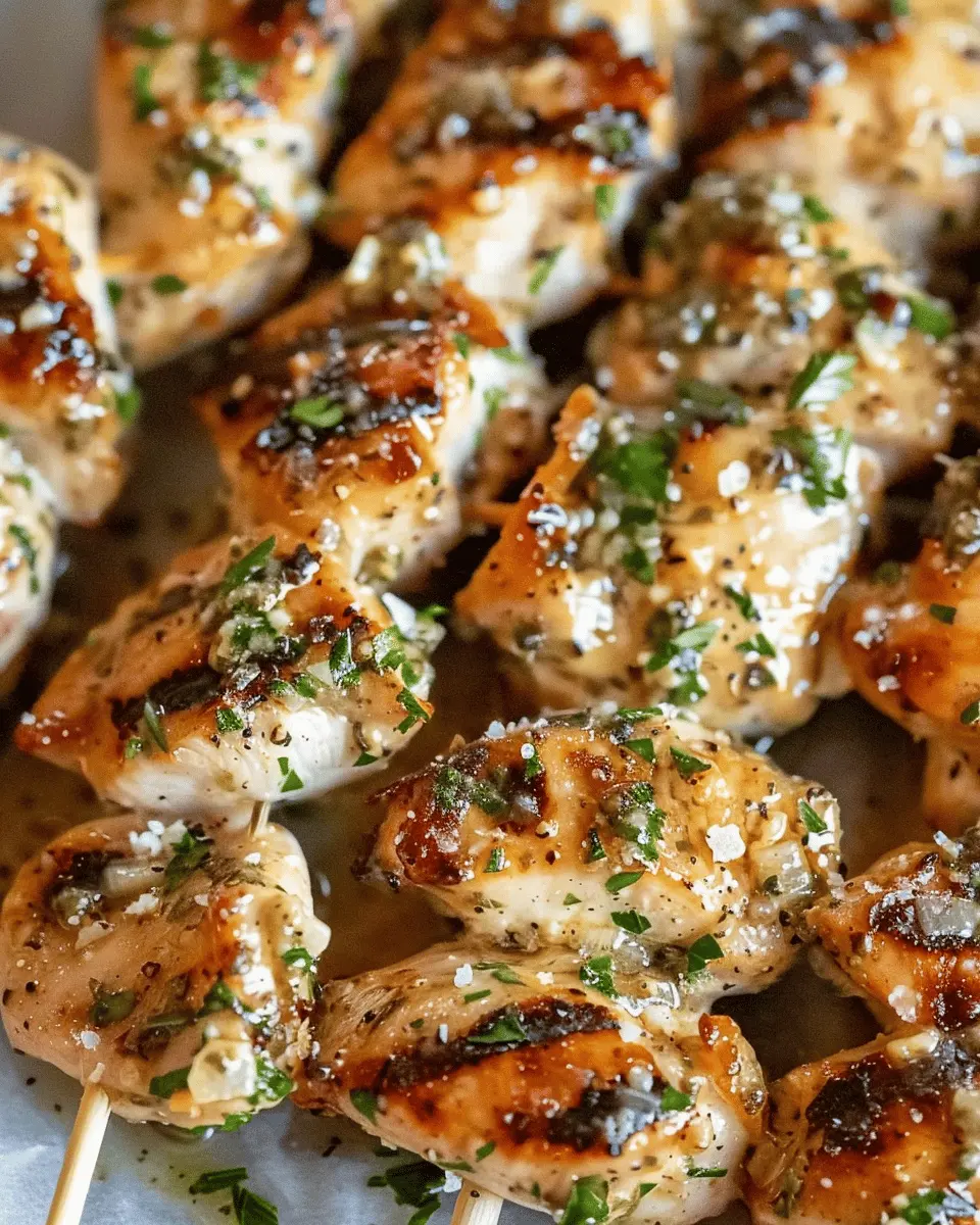 Ranch Garlic Parmesan Chicken Skewers: Easy & Flavorful Delight