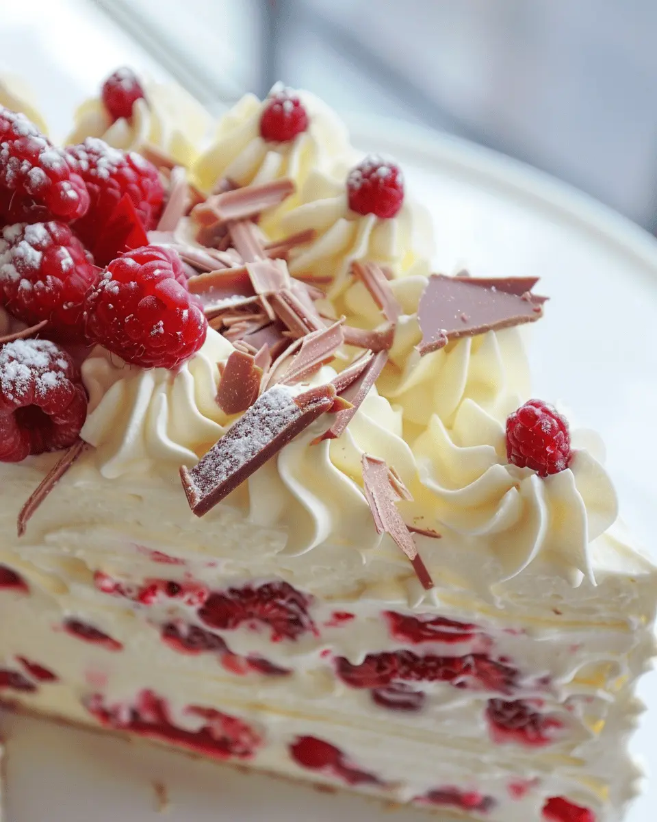 White Chocolate Raspberry Dream Cake: Indulge in a Sweet Delight