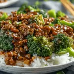 Honey Garlic Ground Beef and Broccoli