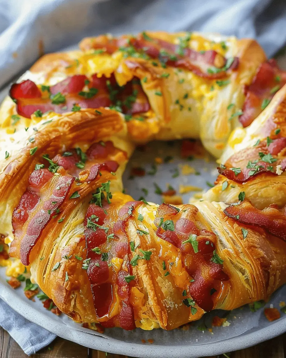 Crescent Turkey Bacon Breakfast Ring: Easy and Delicious Start