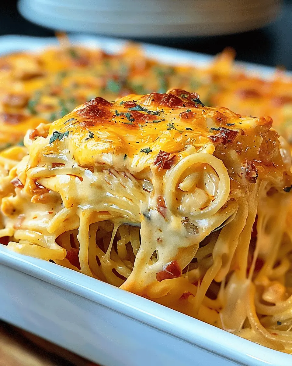 Spicy Southern Cheesy Chicken Spaghetti Casserole Delightfully Indulgent