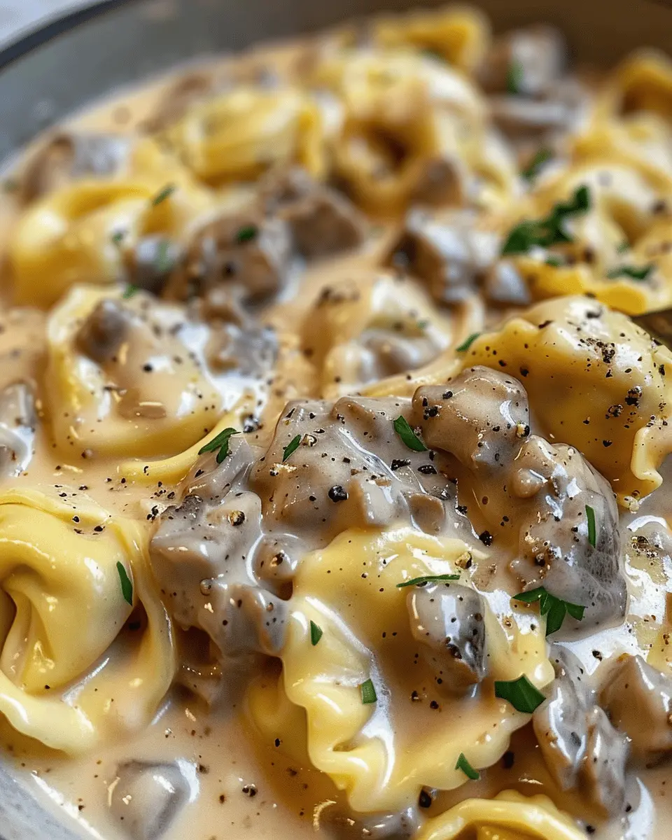 Cheesesteak Tortellini in Creamy Provolone Sauce: A Cozy Meal