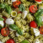 Pesto Caprese Pasta Salad