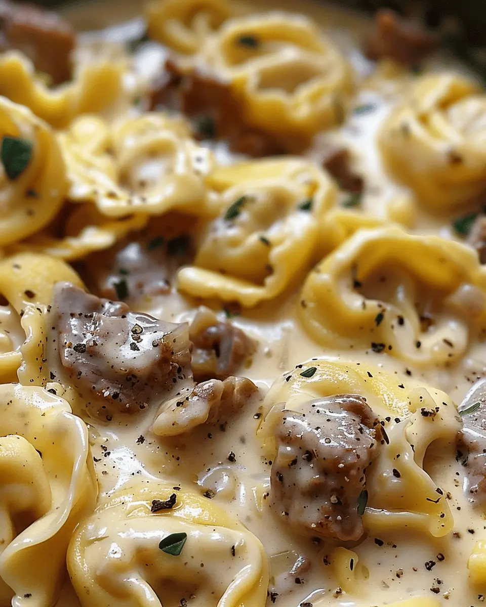 Cheesesteak Tortellini in Creamy Provolone Sauce: Indulge at Home