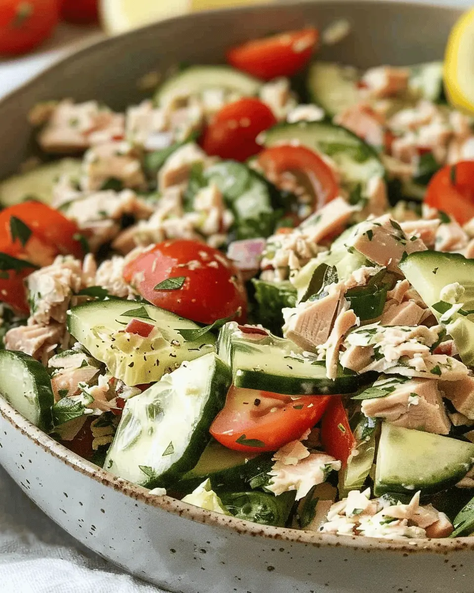 Quick Mediterranean Tuna Salad with No Mayo: Light, Flavorful Delight