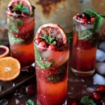 Blood Orange Ginger Cranberry Mojito’s