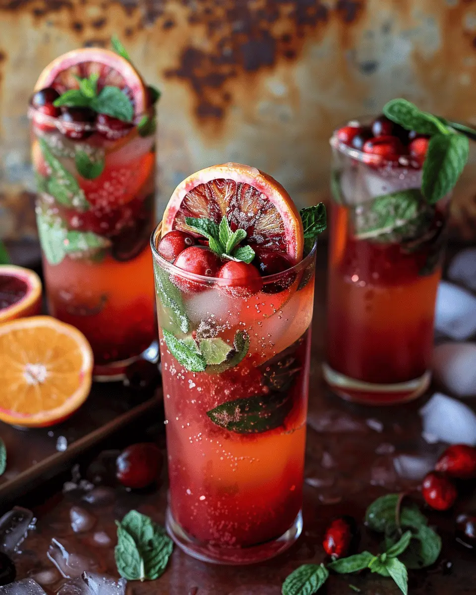 Blood Orange Ginger Cranberry Mojito: A Refreshingly Easy Twist