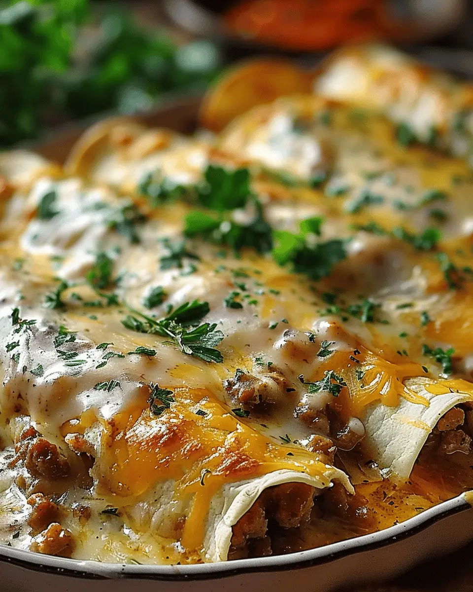 Southern Breakfast Enchiladas: Indulgent Sausage Gravy Delight