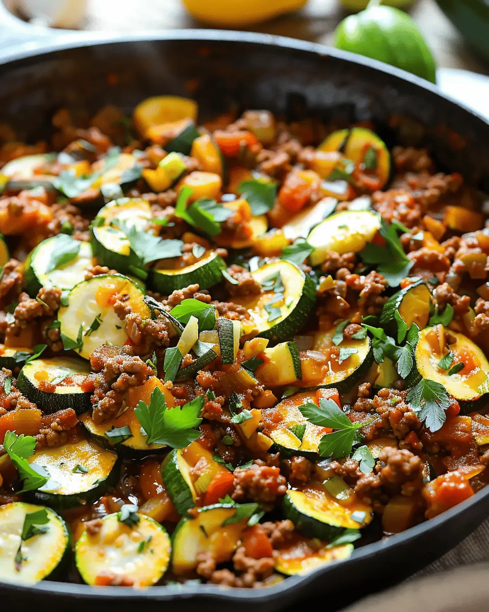 Quick Zucchini and Ground Beef Skillet: Easy, Flavor-Packed Dinner