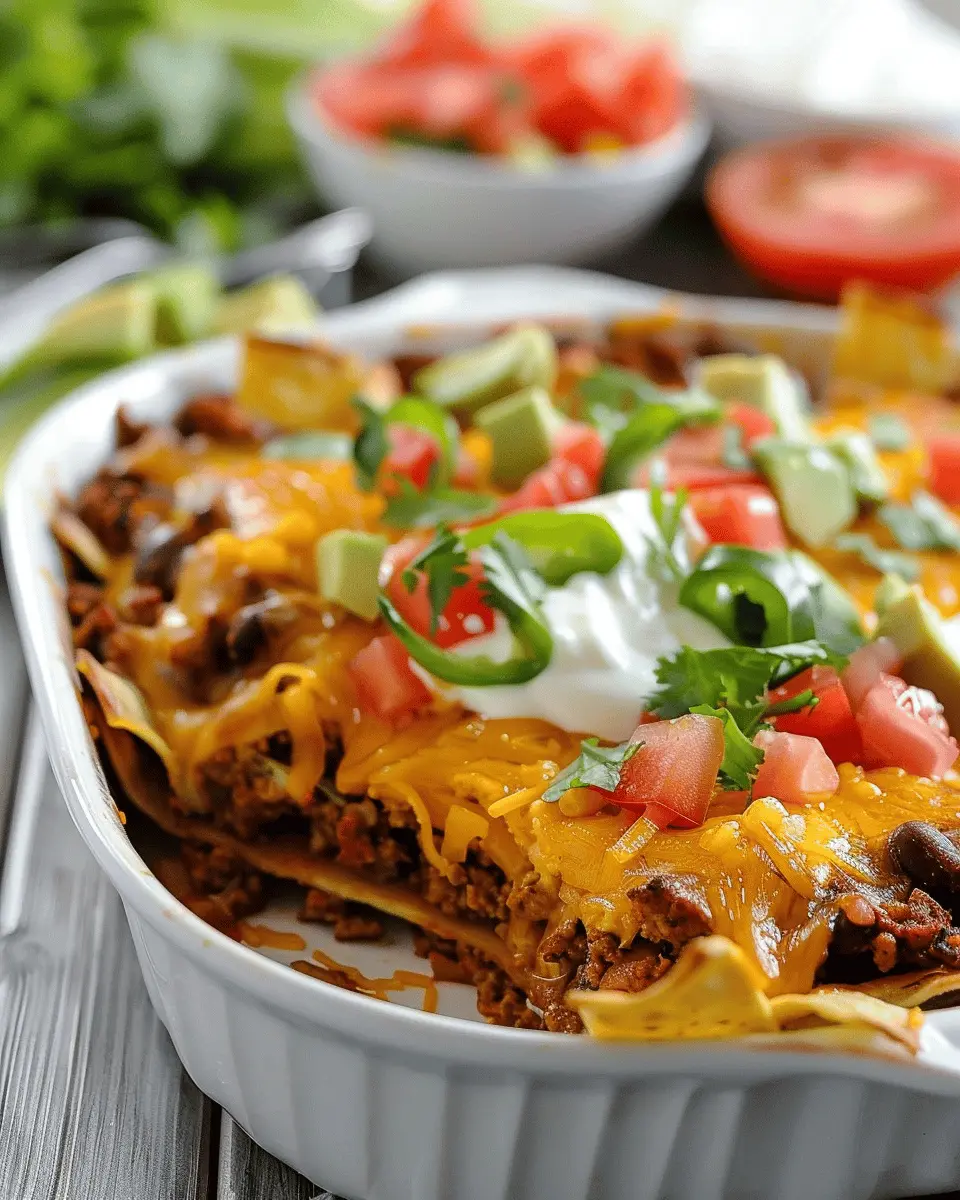 Walking Taco Casserole: Easy Comfort Food with Turkey Bacon and Beef