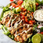 Cilantro Lime Chicken Taco Salad with Creamy Baja Catalina Dressing