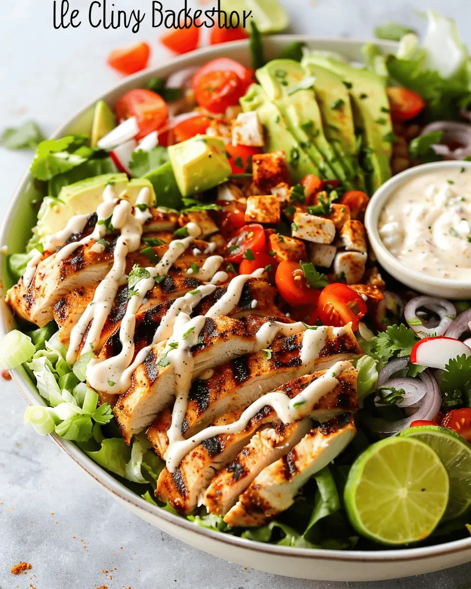 Cilantro Lime Chicken Taco Salad: Best Creamy Baja Catalina Dressing