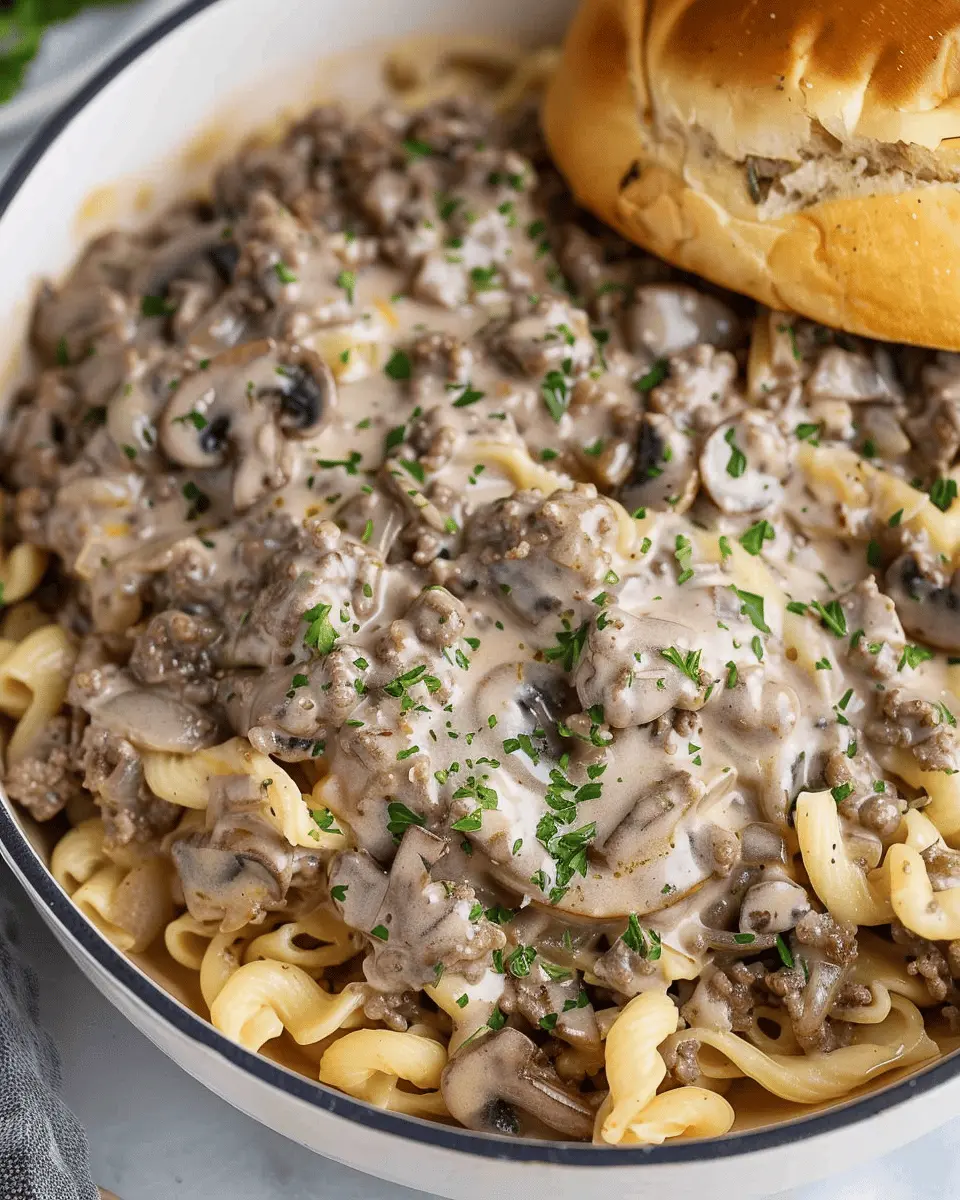 Best Hamburger Stroganoff: Creamy Comfort with Turkey Bacon and Chicken Ham