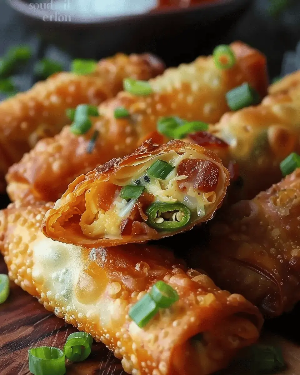 Bacon Jalapeño Eggrolls: Easy Turkey Bacon Appetizer Delight