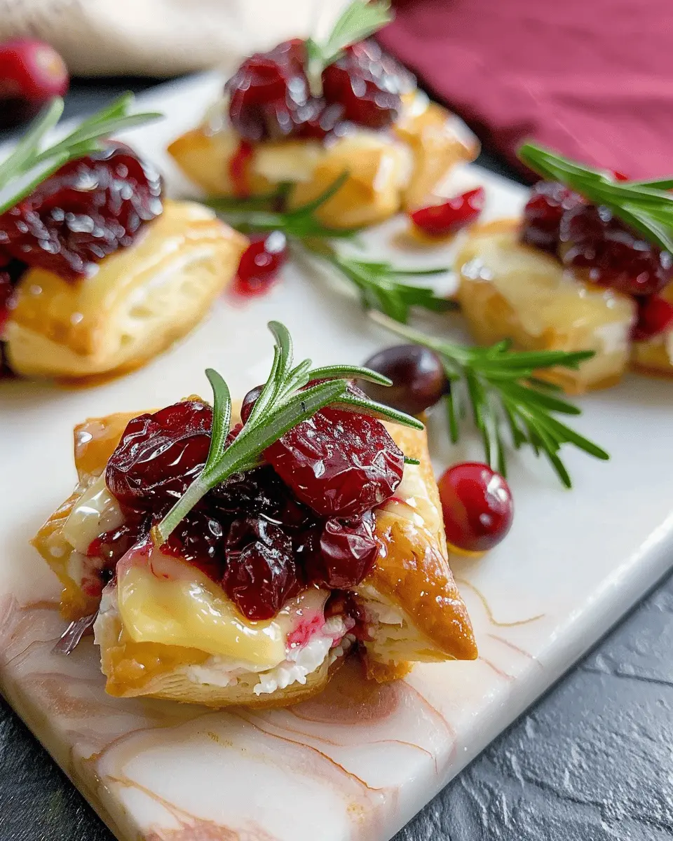Cranberry Brie Bites: Easy Indulgence with Turkey Bacon Twist