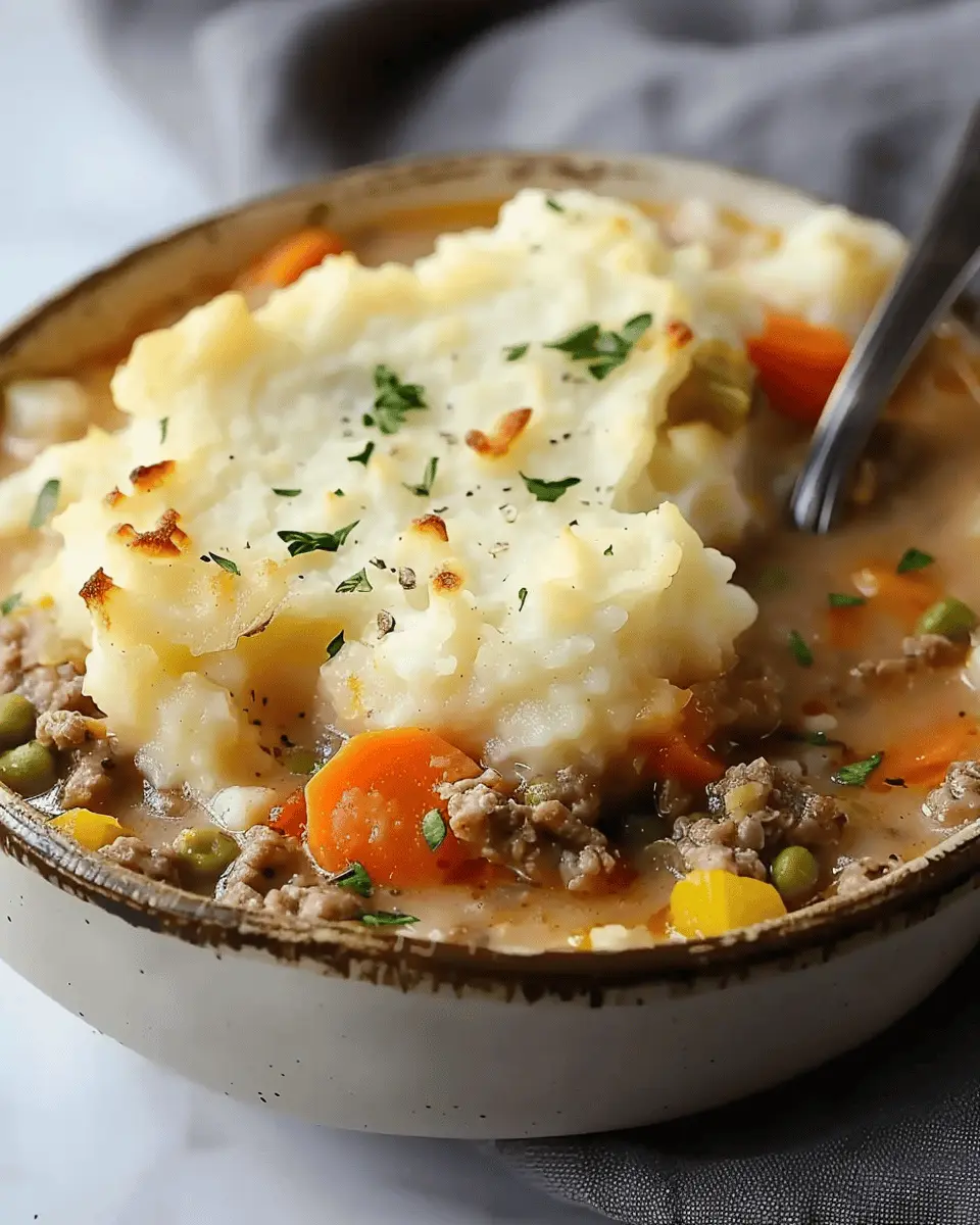 Shepherd’s Pie Soup Recipe: Comforting Twist with Turkey Bacon