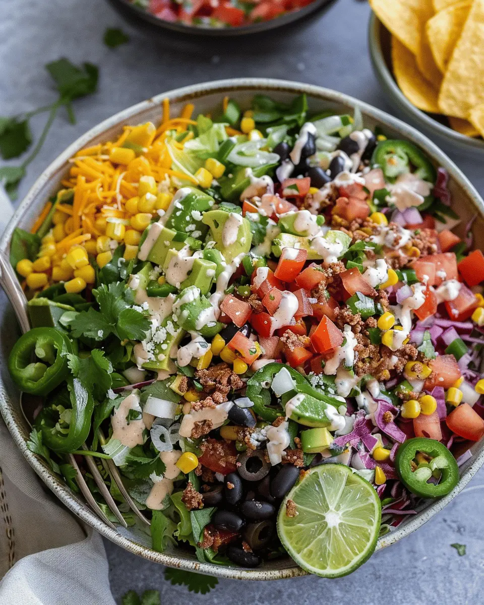 Mexican Chopped Salad: Easy Recipe with Creamy Taco Dressing