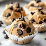 Frozen Greek Yogurt Peanut Butter Bites with Chocolate Chips