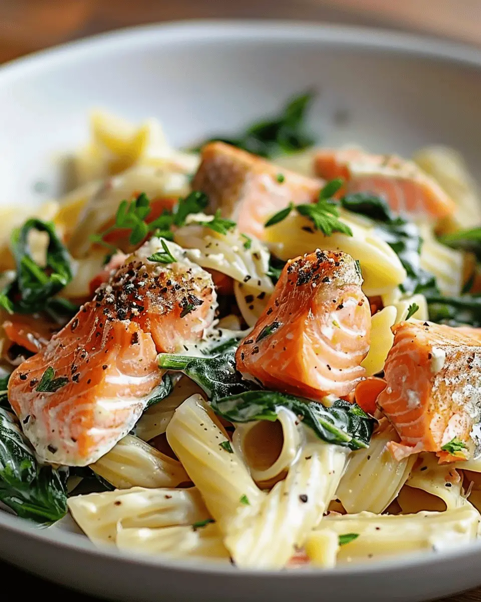 Quick Salmon Spinach Pasta: A Quick & Healthy Dinner Delight