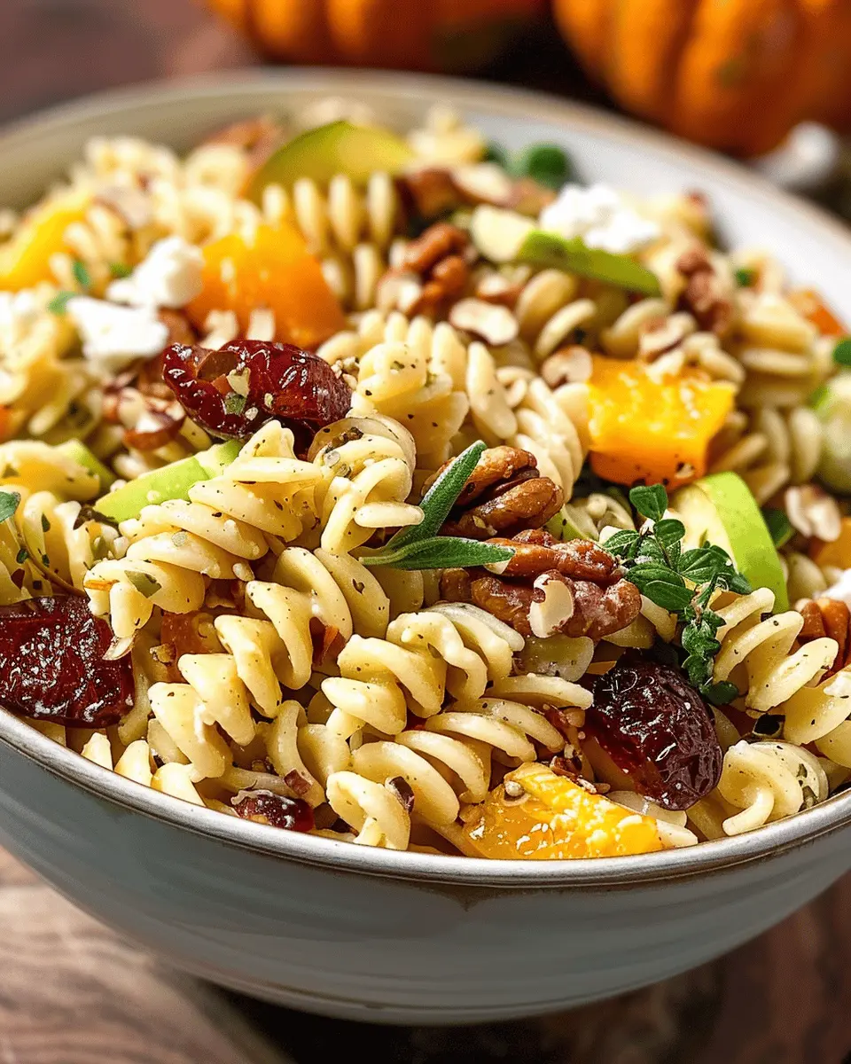 Fall Harvest Pasta Salad: Easy Recipe with Turkey Bacon & Chicken Ham