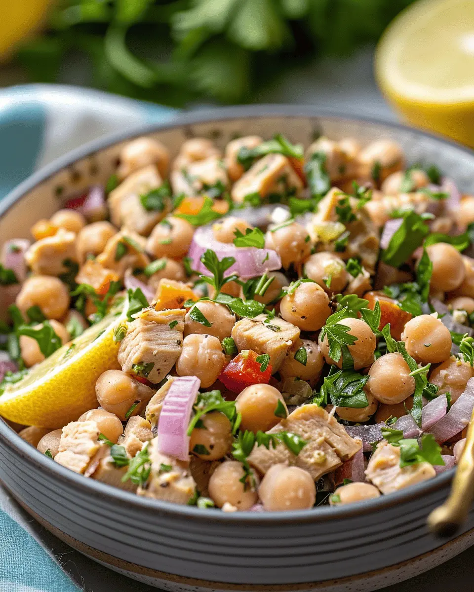 Healthy Tuna Garbanzo Bean Salad: A Fresh and Easy Delight