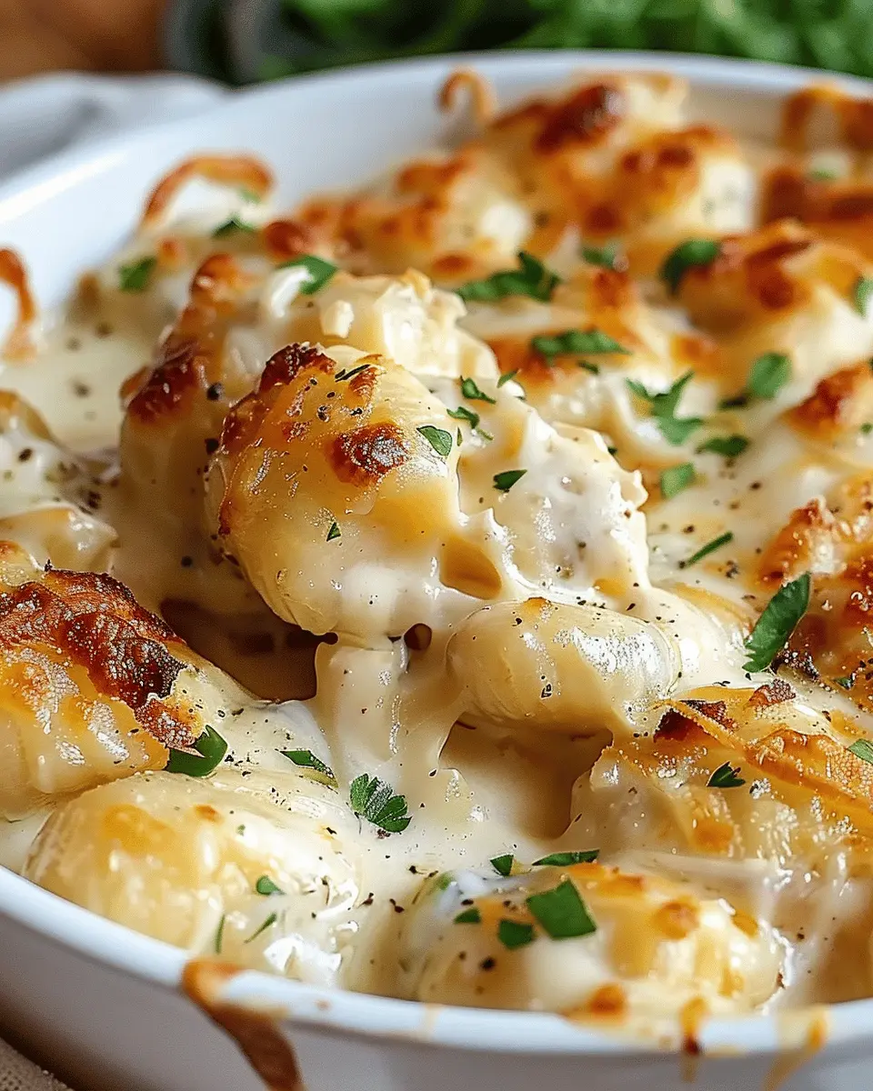 Creamy Crack Chicken Gnocchi with Turkey Bacon and Chicken Ham