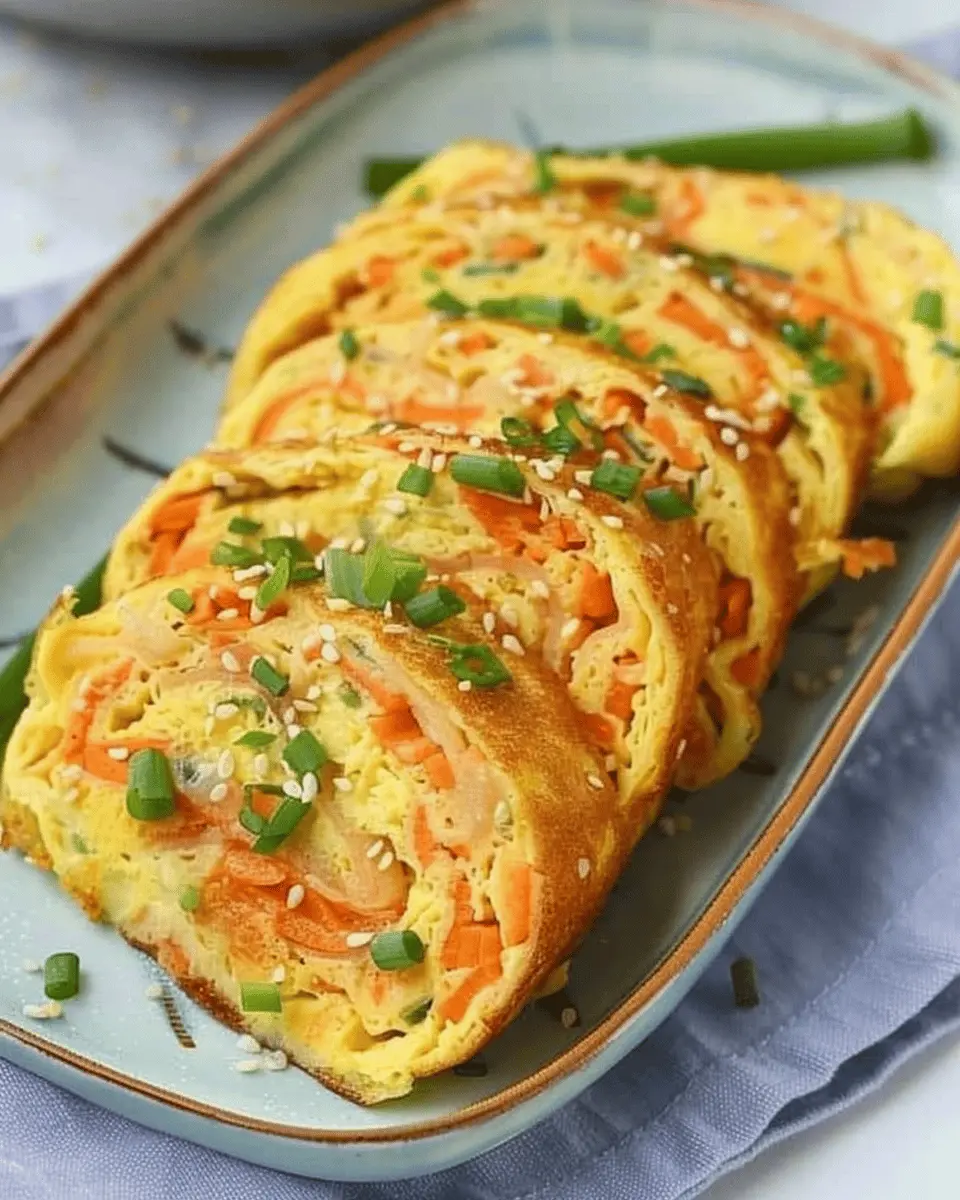 Gyeran Mari: Easy Korean Rolled Omelette with Turkey Bacon and Chicken Ham