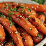Honey Garlic Butter Roasted Carrots