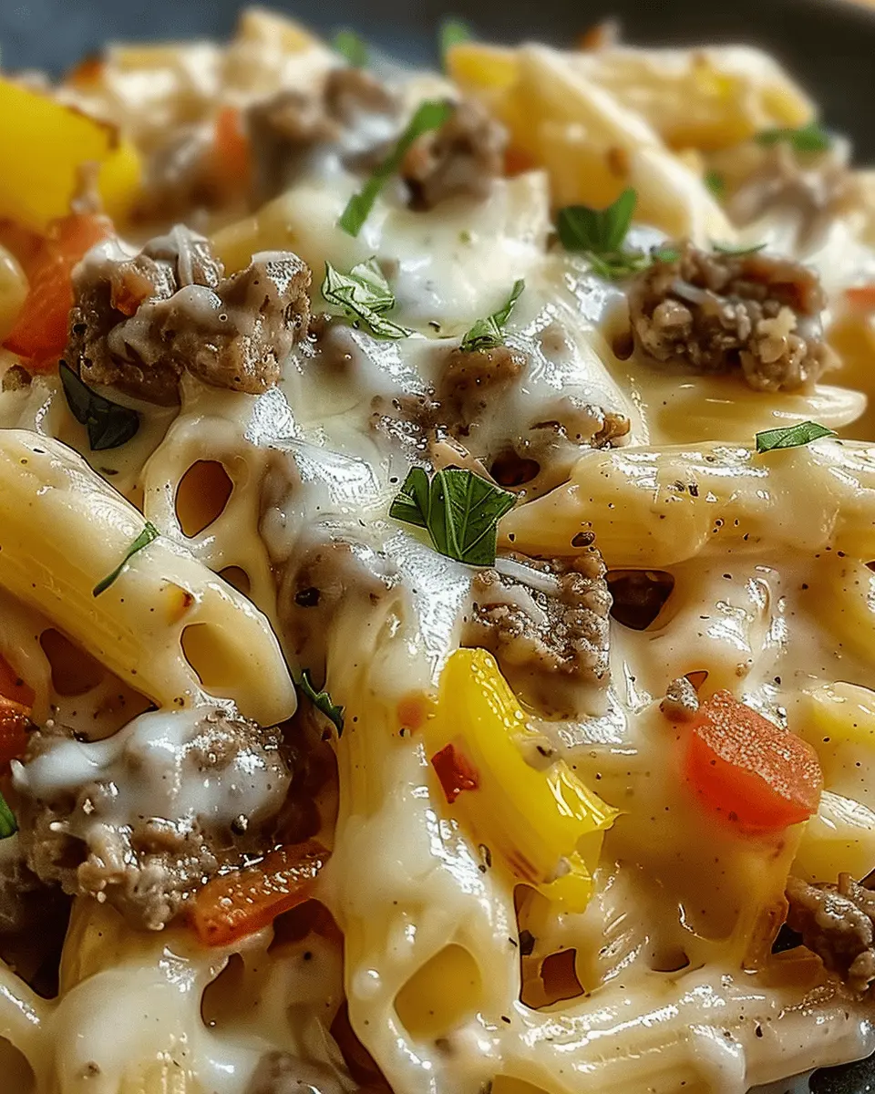 Philly Cheesesteak Pasta: Easy and Indulgent Comfort Food Recipe