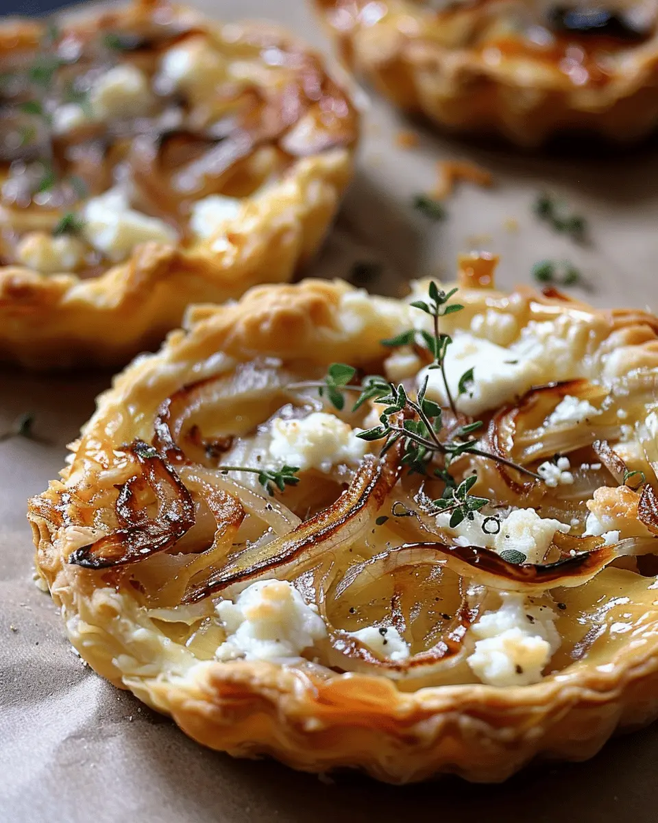 Caramelized Onion and Goat Cheese Tarts: Easy Gourmet Delight