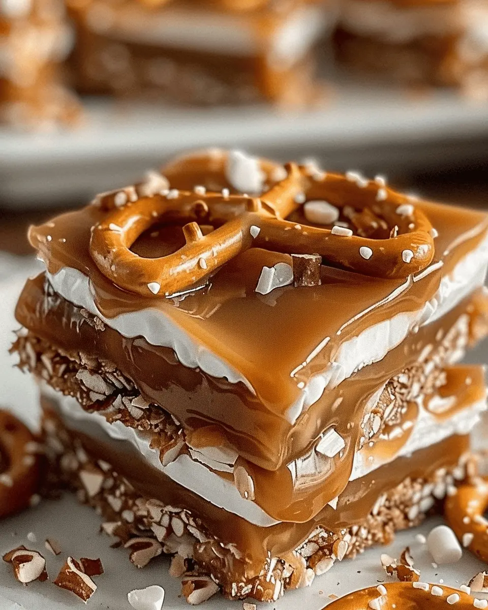 Salted Caramel Pretzel Bars: Indulgent Treat for Sweet Cravings