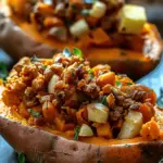 Cozy Apple Spiced Stuffed Sweet Potatoes