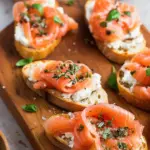 Smoked Salmon Bruschetta with Cream Cheese