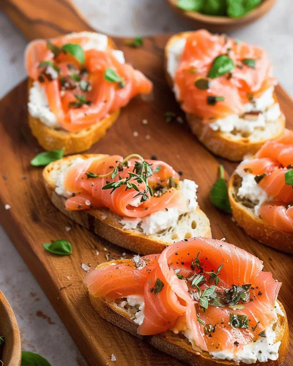 Smoked Salmon Bruschetta: Easy Cream Cheese Delight at Home