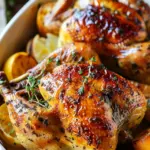 Herb Butter Roasted Cornish Hens