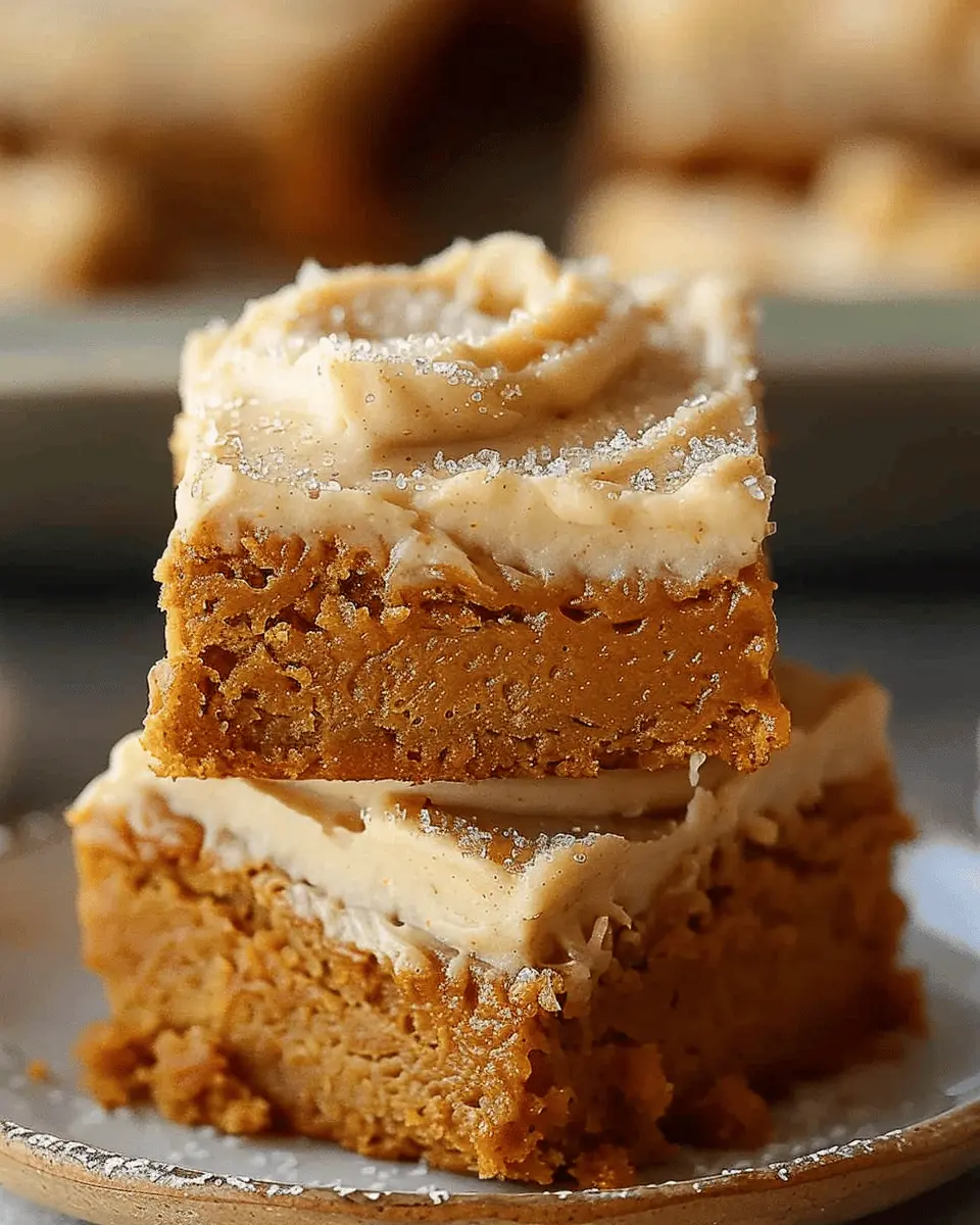 Pumpkin Bars with Brown Sugar Frosting: The Best Fall Treats
