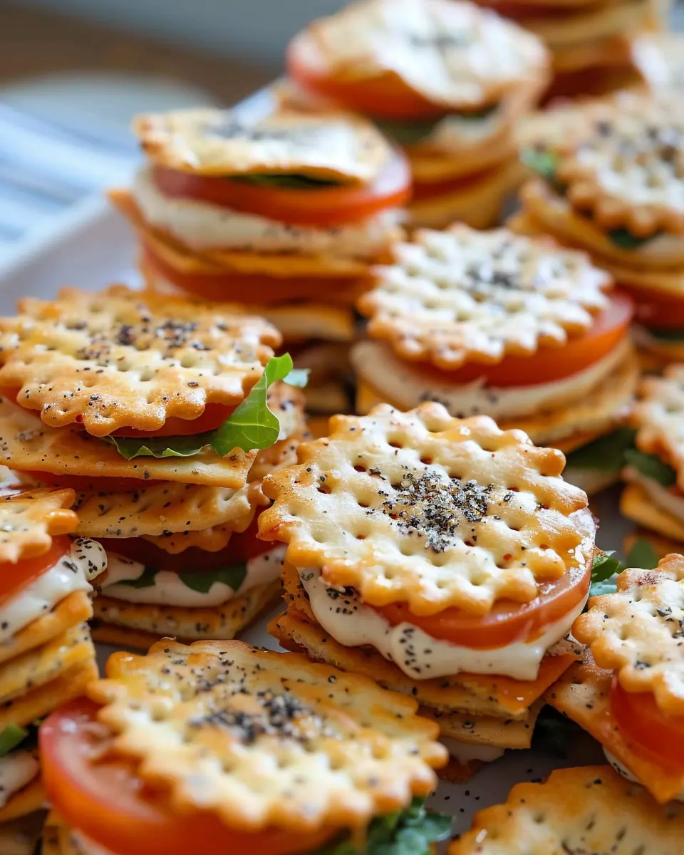 Ritz Cracker Party Sandwiches: Easy Turkey Bacon and Chicken Ham Treats