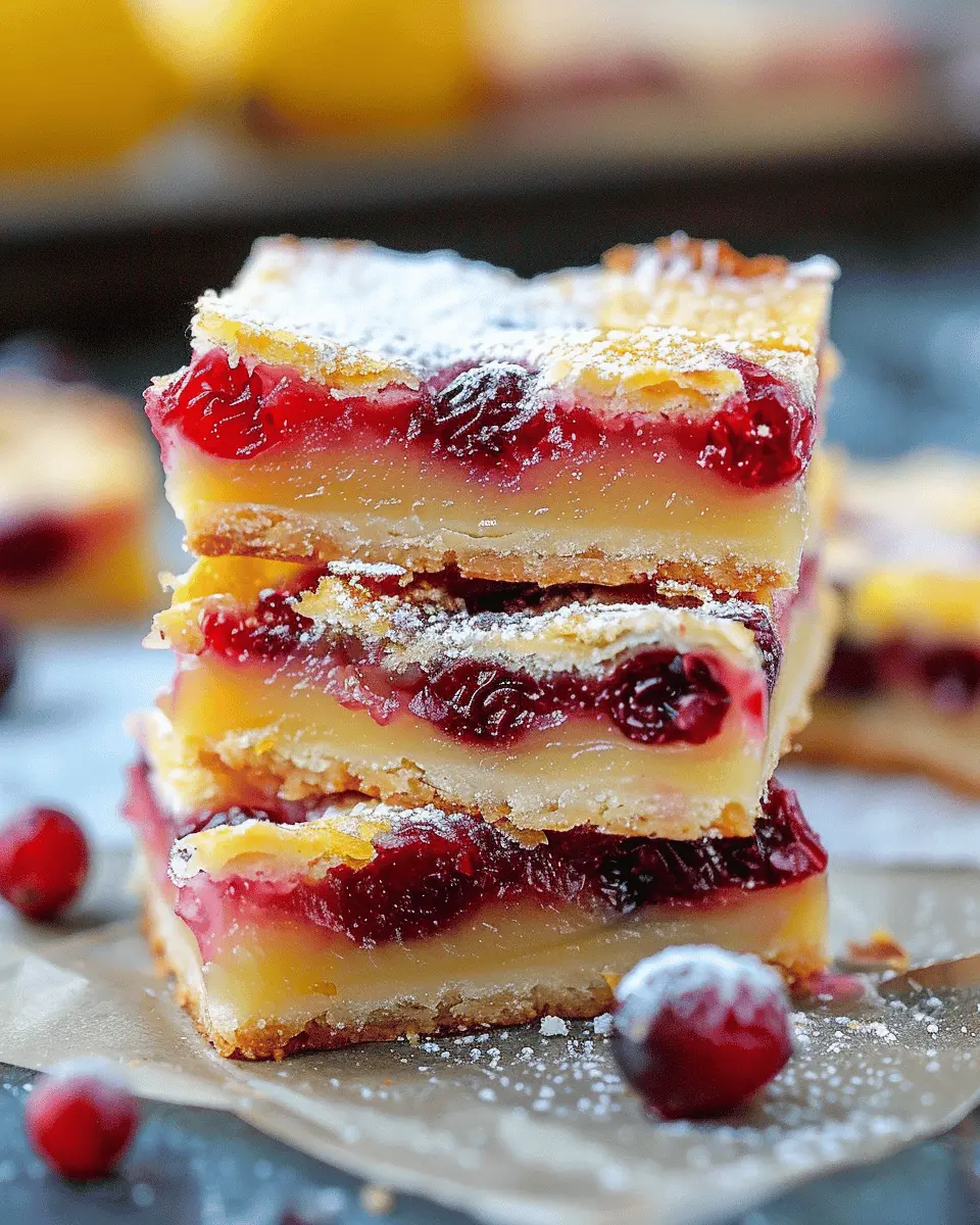 Cranberry Lemon Bars: The Best Tangy Treat for Sweet Cravings