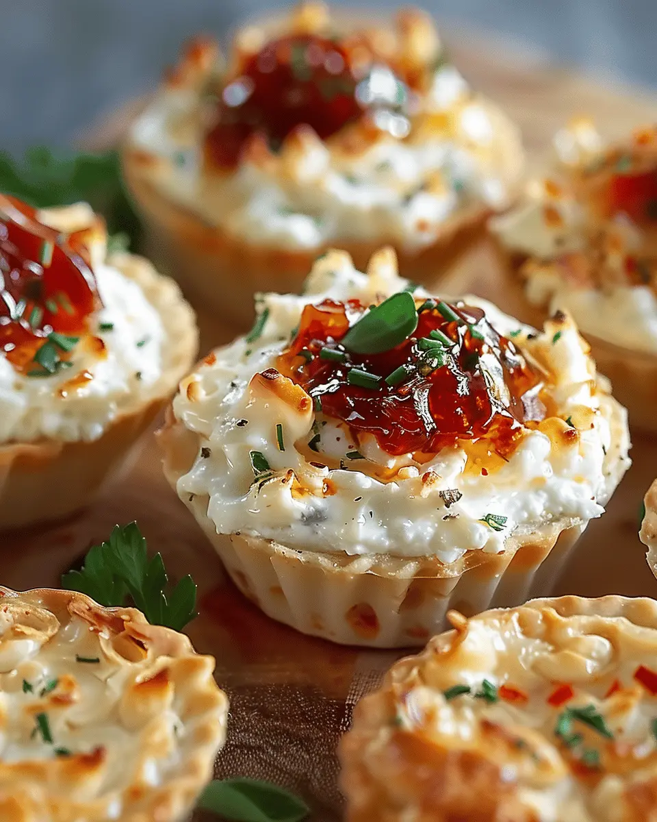 Quick Pepper Jelly Cream Cheese Appetizer Dip with Turkey Bacon Bites