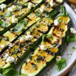 Grilled Zucchini With Goat Cheese, Basil & Honey