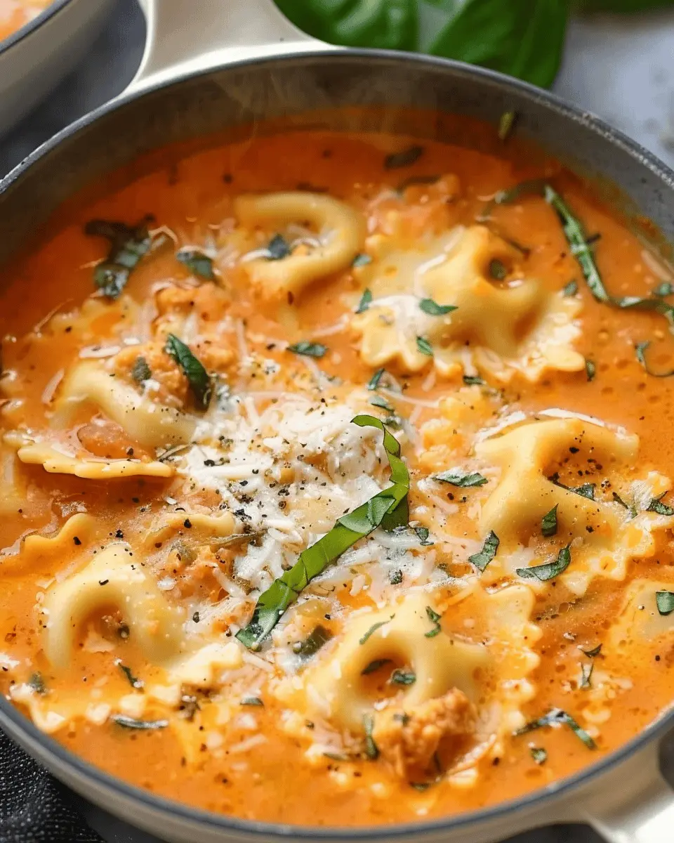 Easy One Pot Ravioli Soup: A Cozy Comfort with Turkey Bacon