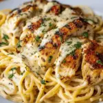 Creamy Cajun Chicken Spaghetti with Garlic Mozzarella Sauce