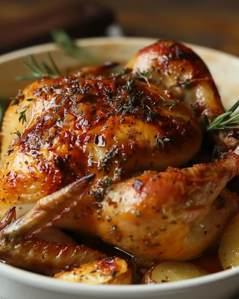 Cider Maple Oven Roasted Cornish Hen Recipe for Juicy Flavor