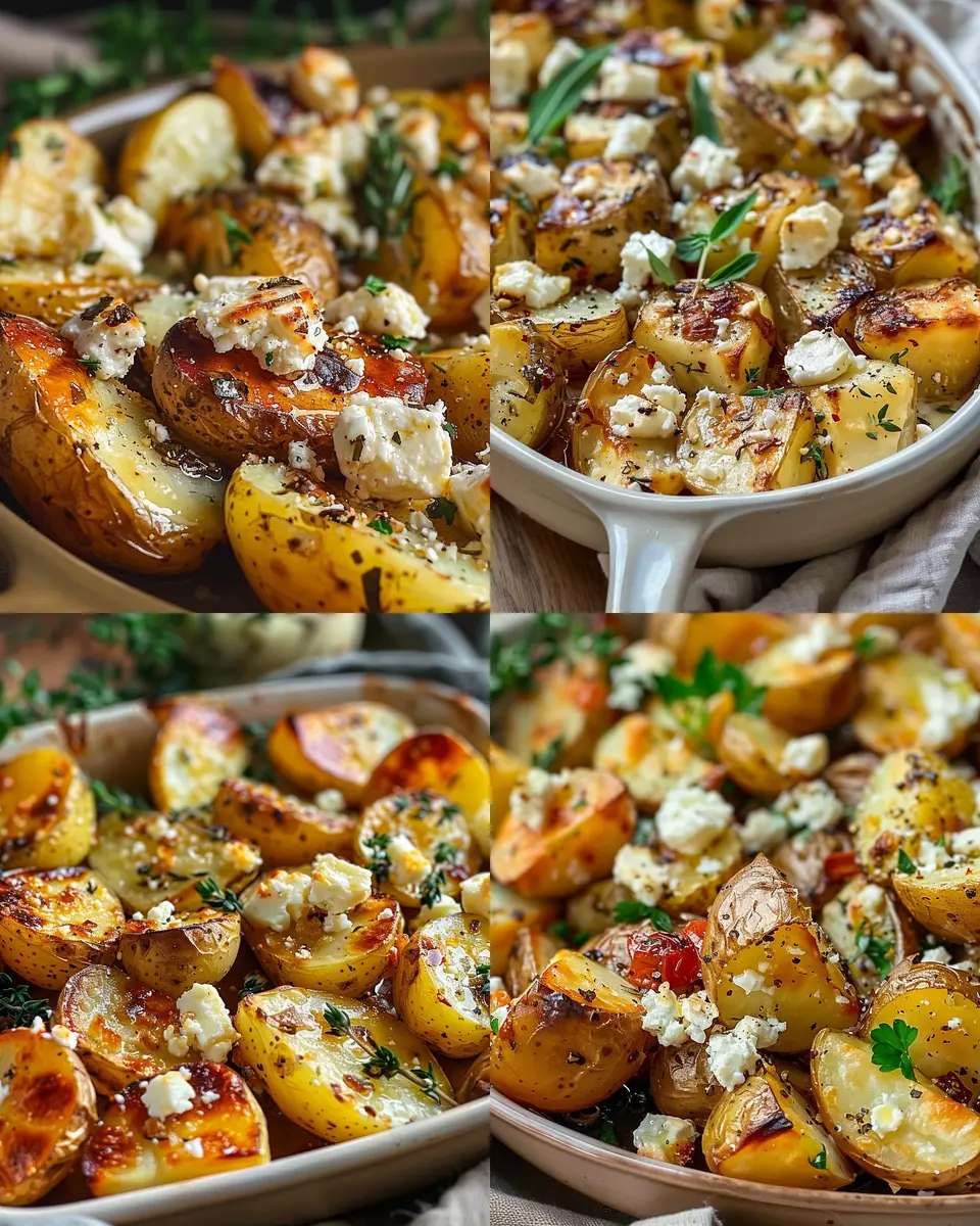Healthy Baked Feta Potatoes with Savory Turkey Bacon Bliss
